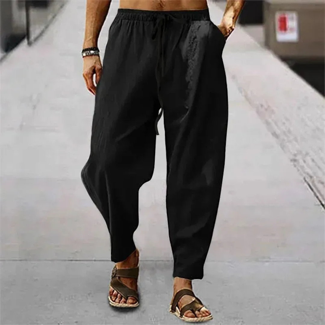 The Faircrest Ridge Men’s Cotton Linen Wide Leg Casual Pants