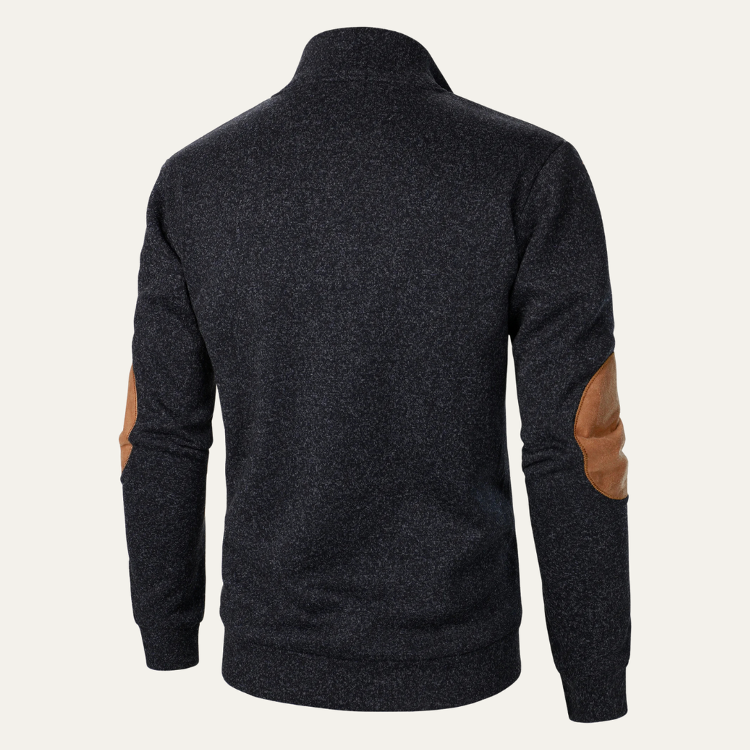 Men's Stand Collar Fleece Sweater