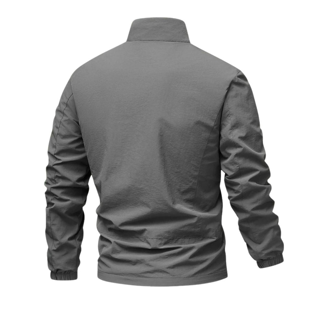 Mesh Lined Zip Front Windbreaker Jacket