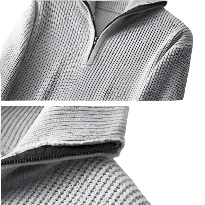 Merino Wool Quarter Zip Sweater