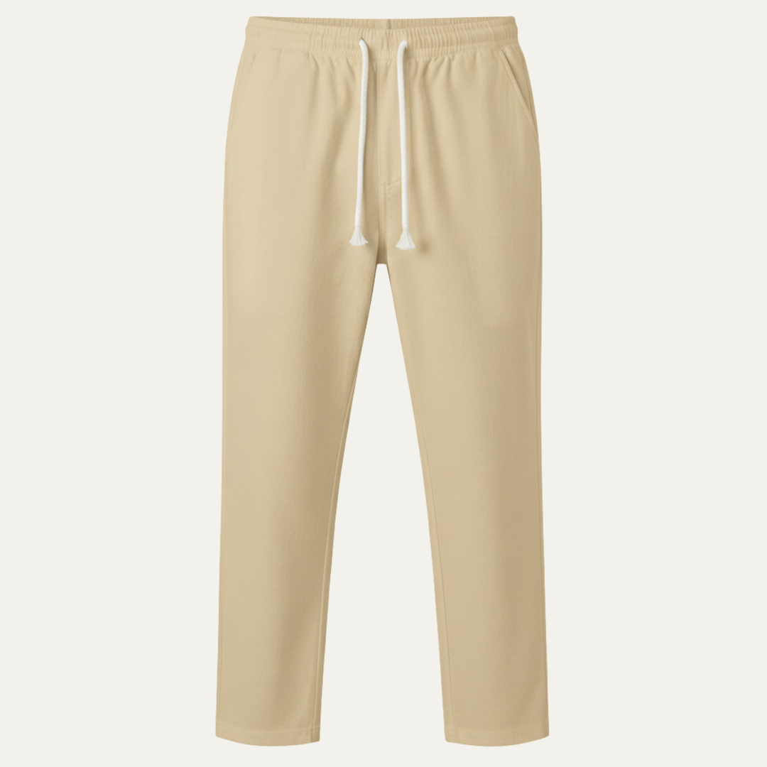 The Glenstone Men’s Lightweight Loose Fit Linen Blend Drawstring Pants