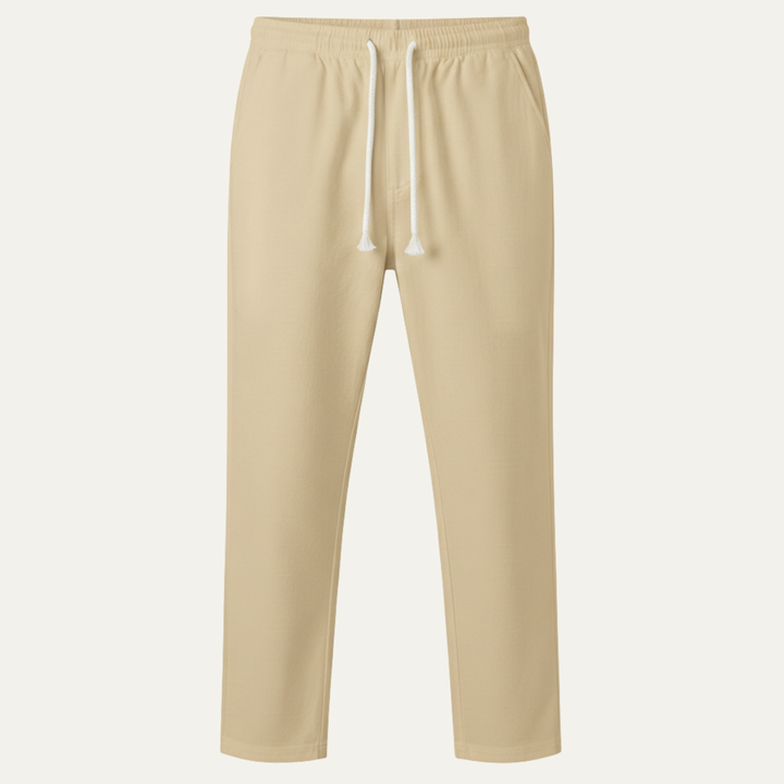 The Glenstone Men’s Lightweight Loose Fit Linen Blend Drawstring Pants