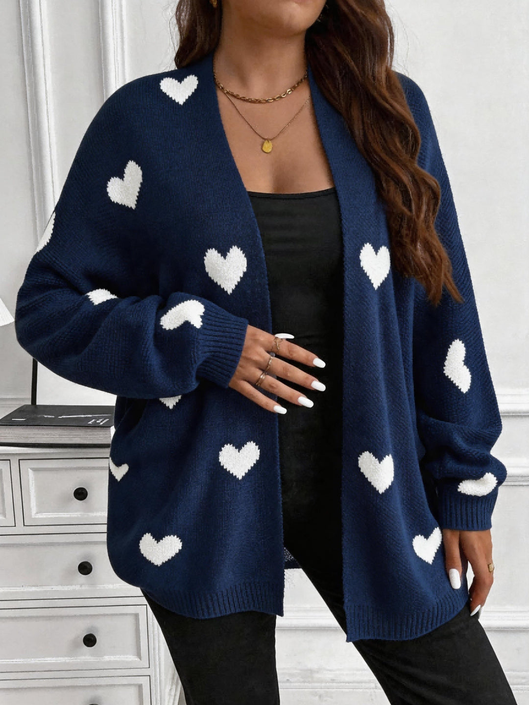 Savannah | Heart Pattern Cardigan