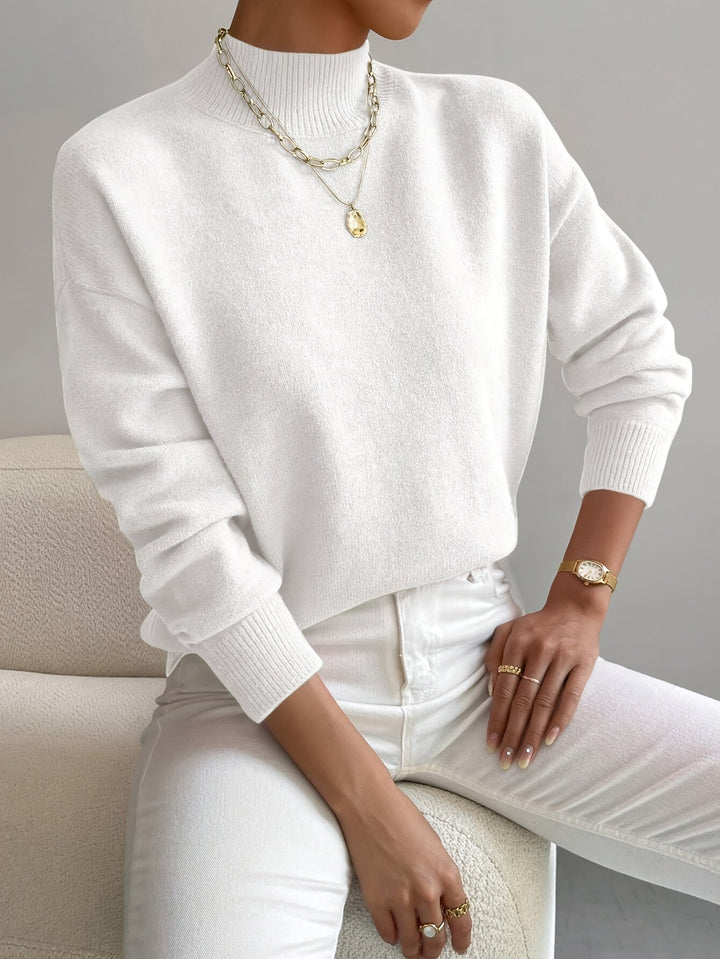 Piper | Drop Shoulder Mock Neck Sweater