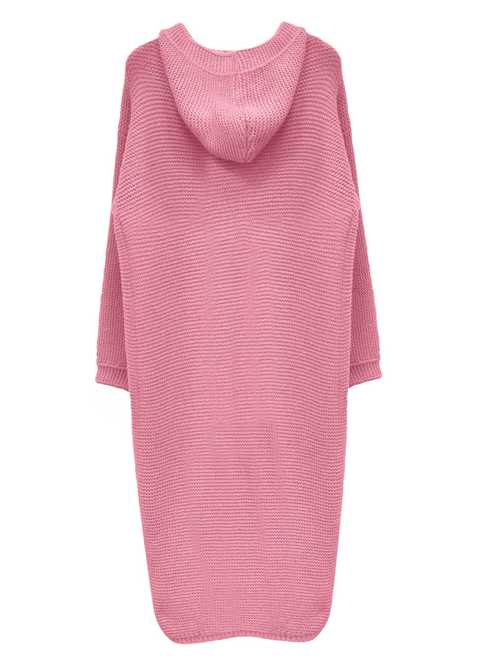 Halflange Trui met Capuchon en Cardigan