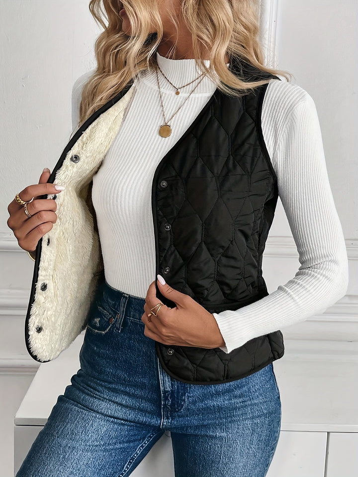 Damesjas met thermische voering, Winterkleding, Dames wintervest, Dames herfst/winter thermisch vest