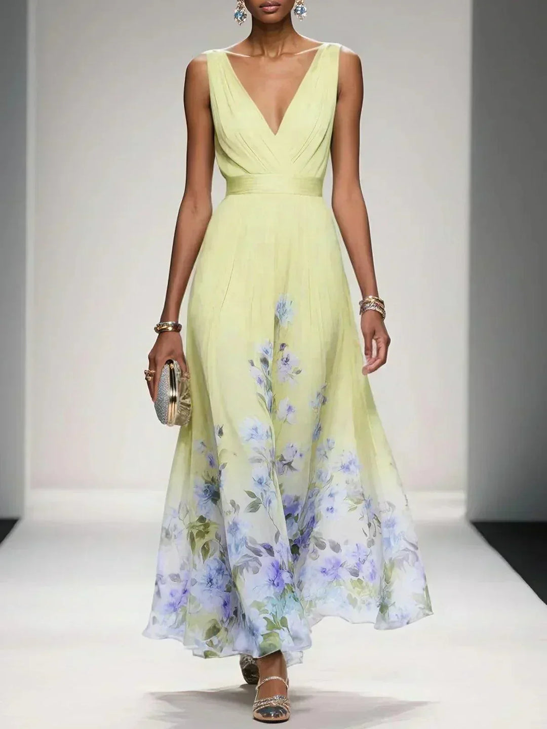 Fiona | Floral Print Wedding Guest Dress