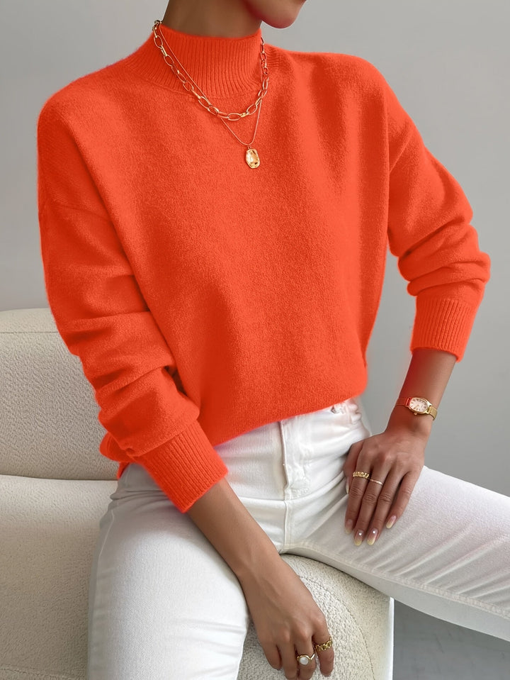 Piper | Drop Shoulder Mock Neck Sweater