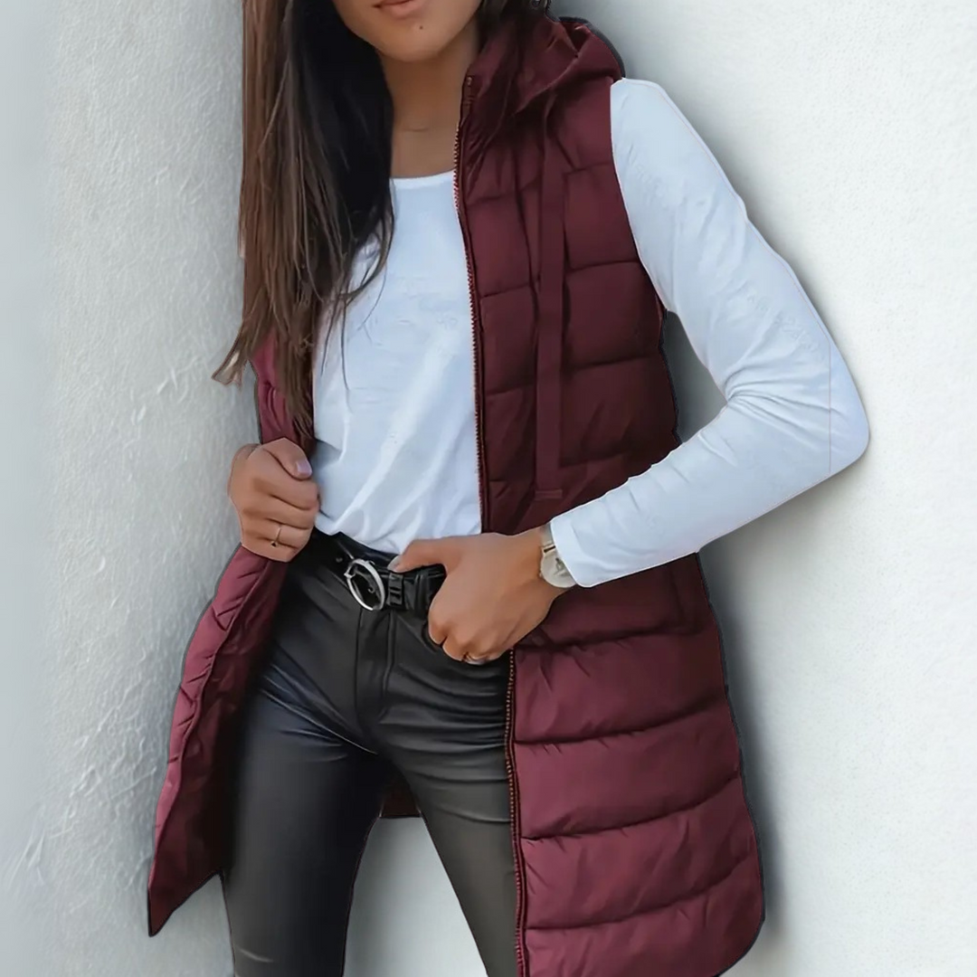 Wanda | Hooded Longline Puffer Vest