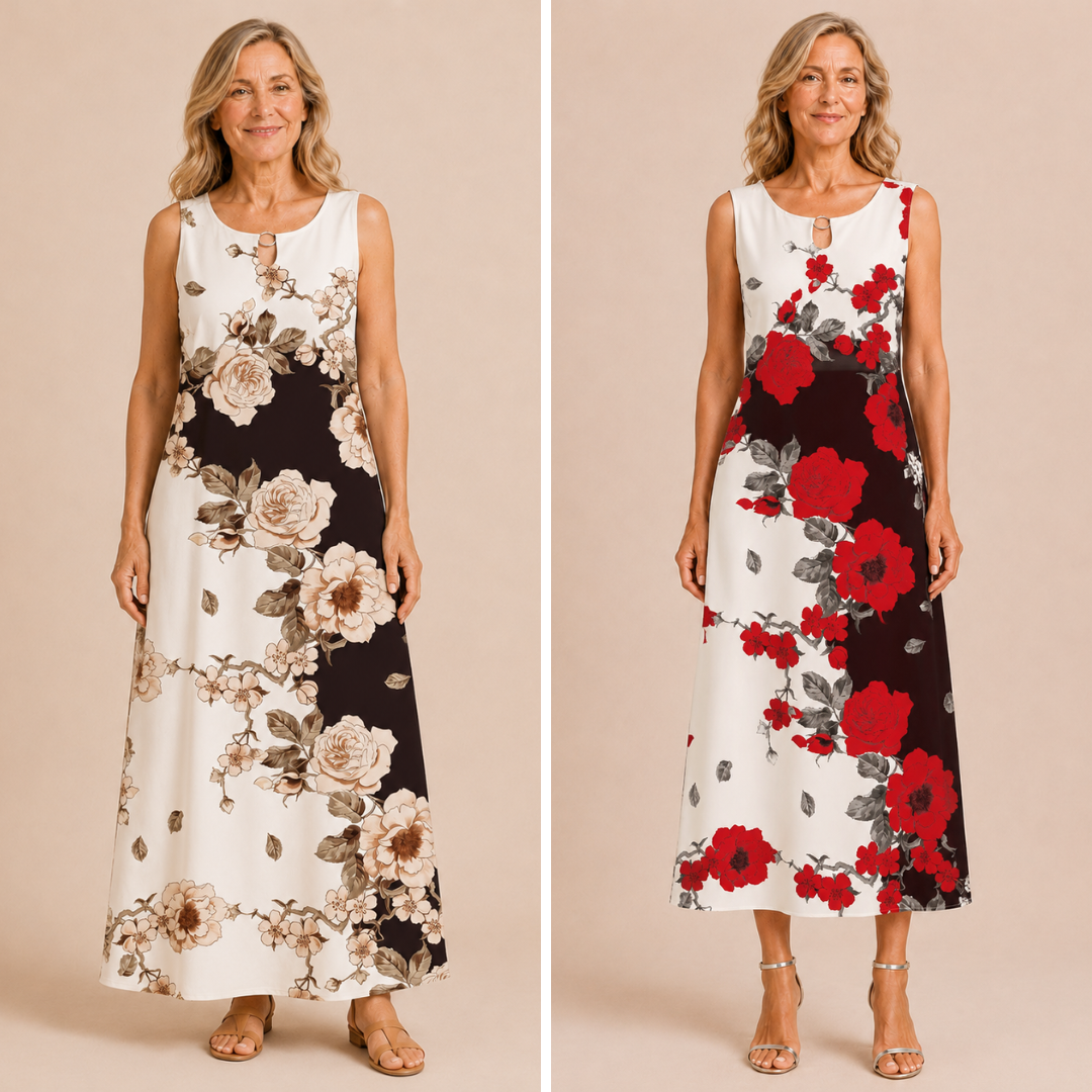 Meredith | Floral Swing Dress with Pockets