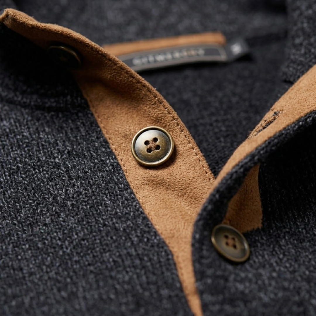 Men's Stand Collar Fleece Sweater