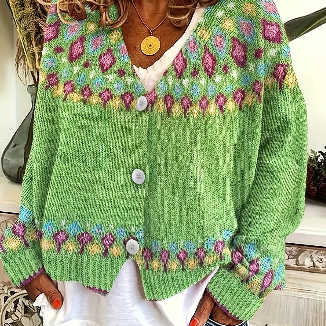 Fair Isle-trui met motief aan de achterkant voor dames