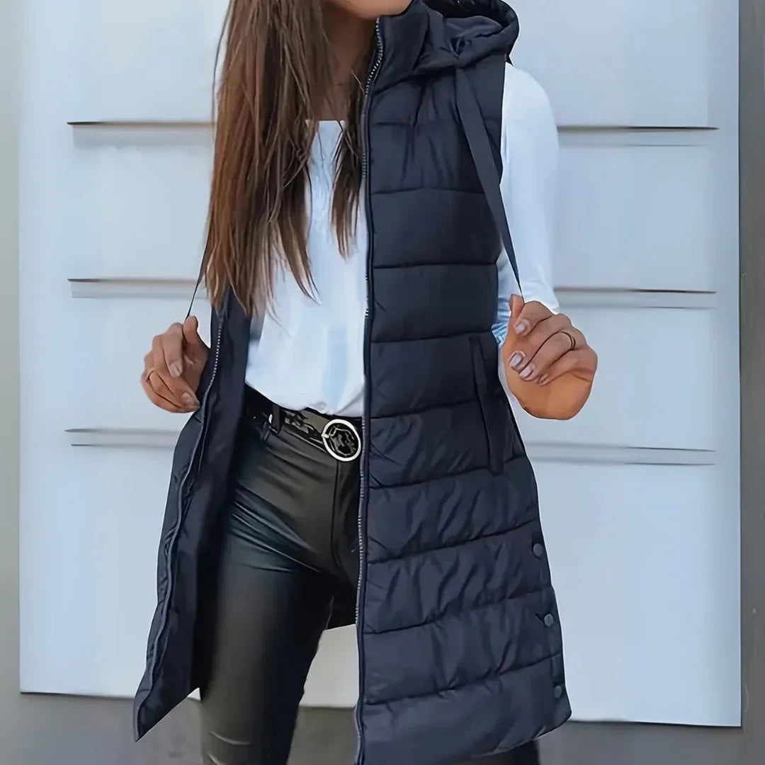Wanda | Hooded Longline Puffer Vest