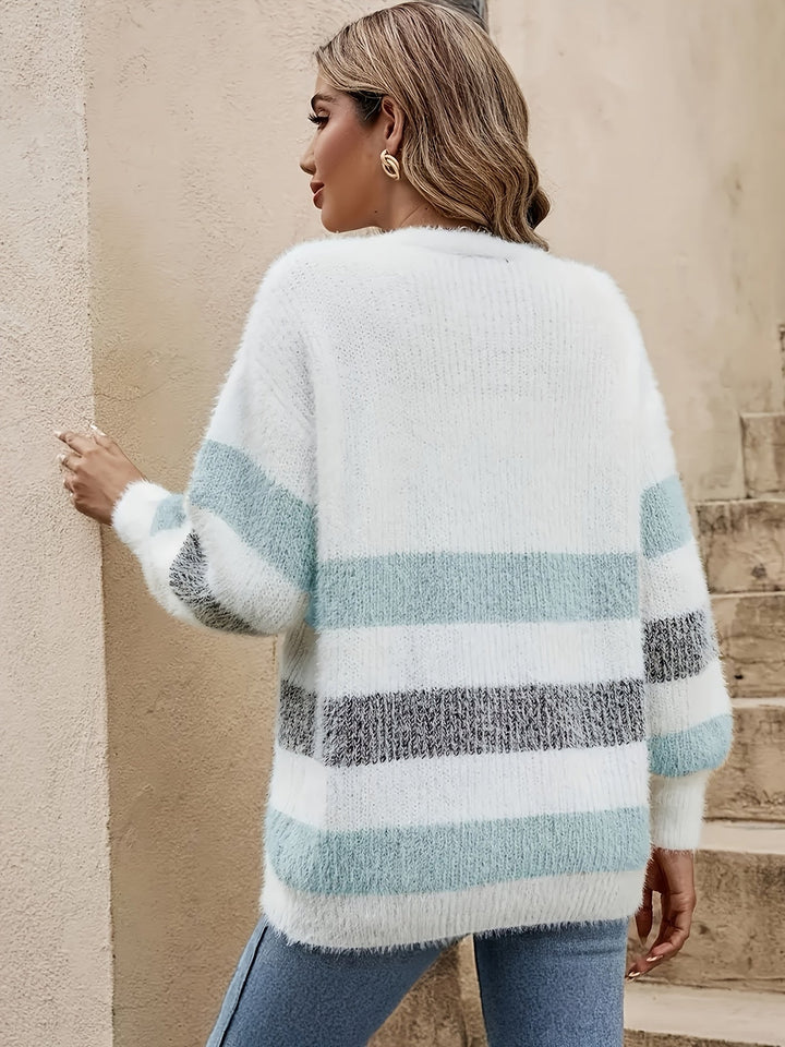 Maxine | Striped Drop Shoulder Cardigan