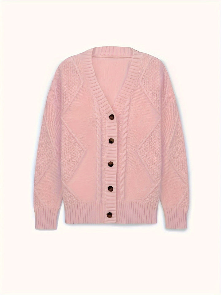 Raven | Cable Knit Button Cardigan