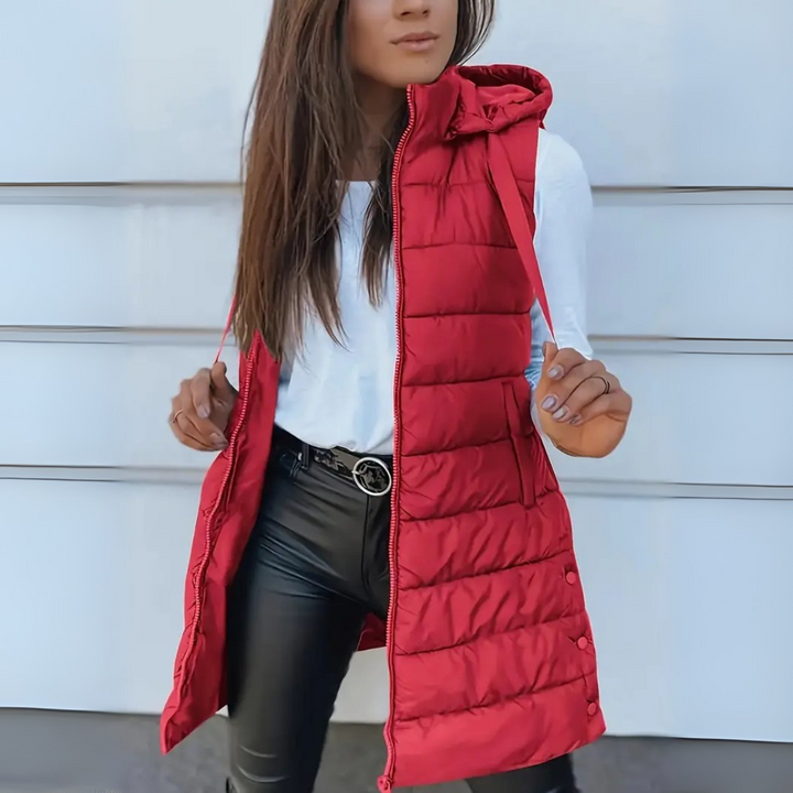 Wanda | Hooded Longline Puffer Vest
