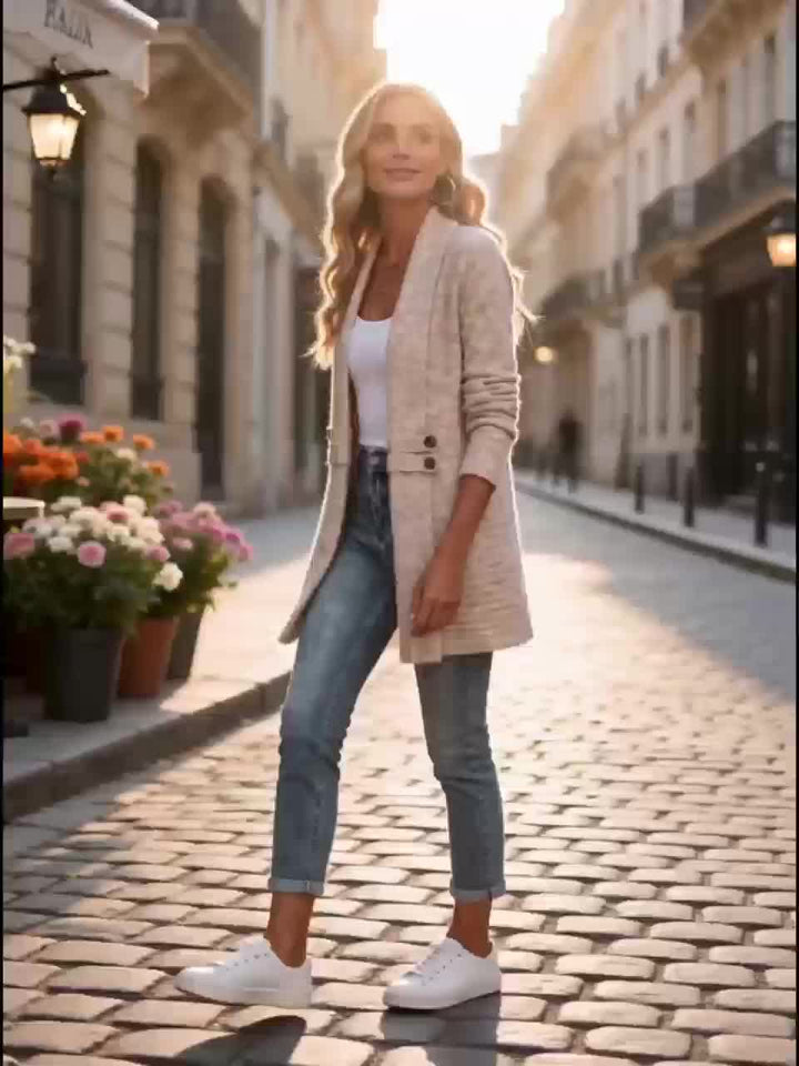 Joyce | Shawl Collar Longline Cardigan
