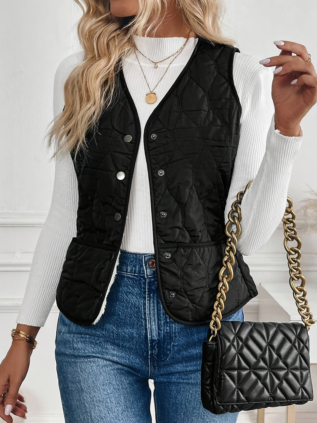 Damesjas met thermische voering, Winterkleding, Dames wintervest, Dames herfst/winter thermisch vest