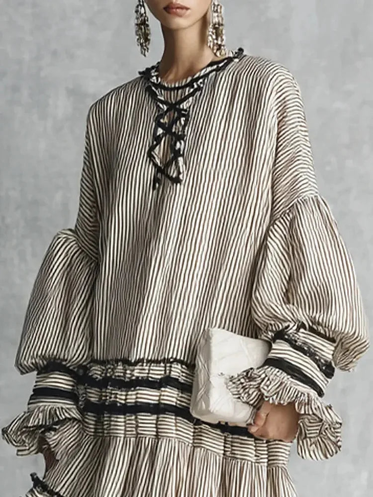 Thelma | Ruffled Cotton Maxi Dress