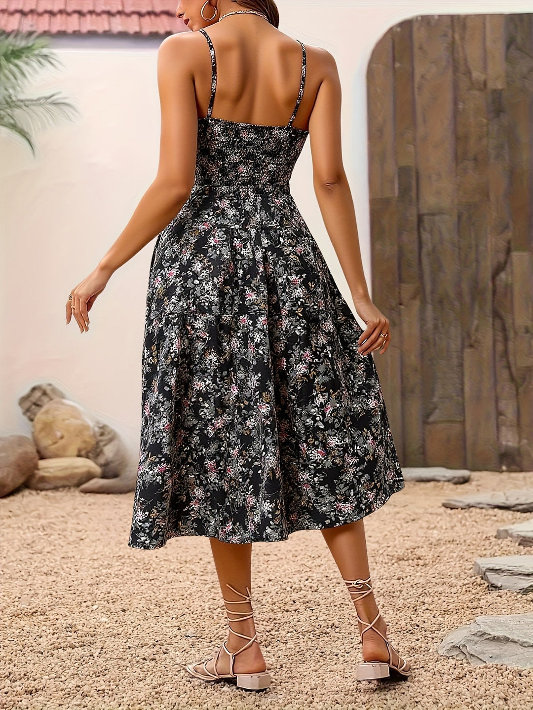 Roxie | Bohemian Floral Midi Dress