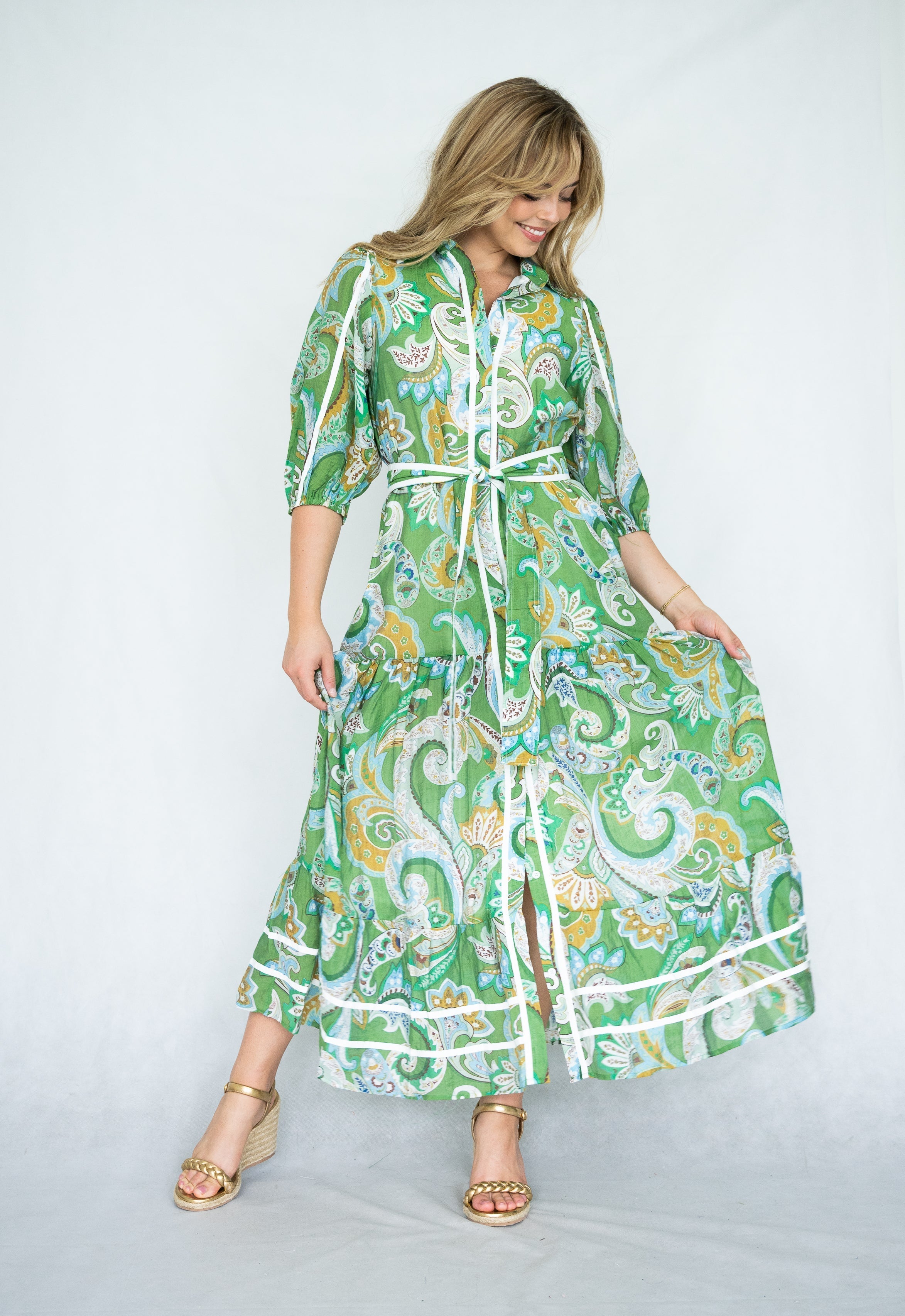 Adelaide | Paisley Print Maxi Dress