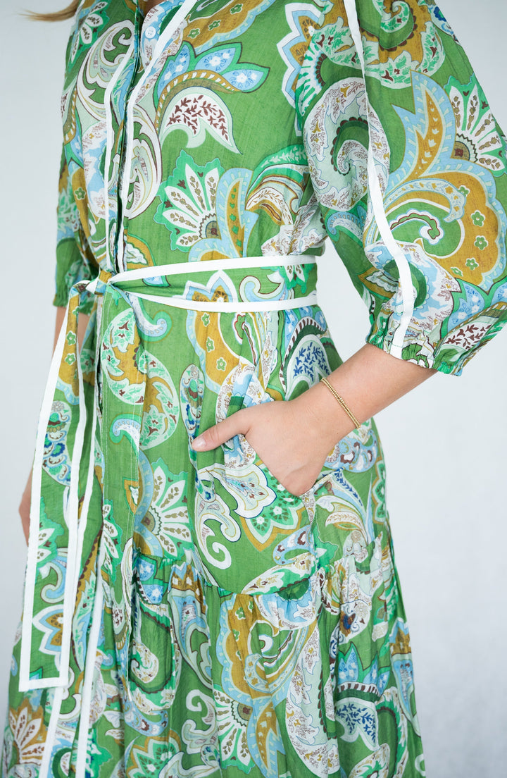 Adelaide | Paisley Print Maxi Dress