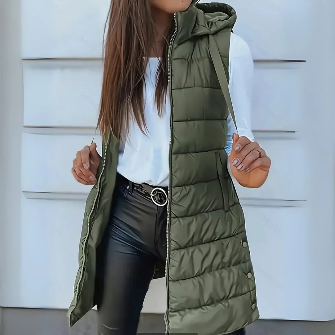 Wanda | Hooded Longline Puffer Vest