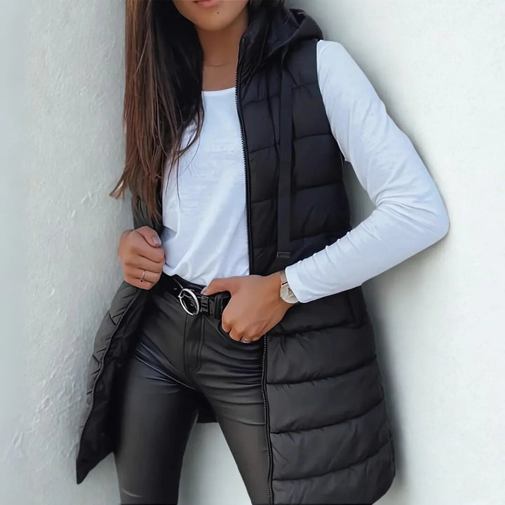 Wanda | Hooded Longline Puffer Vest
