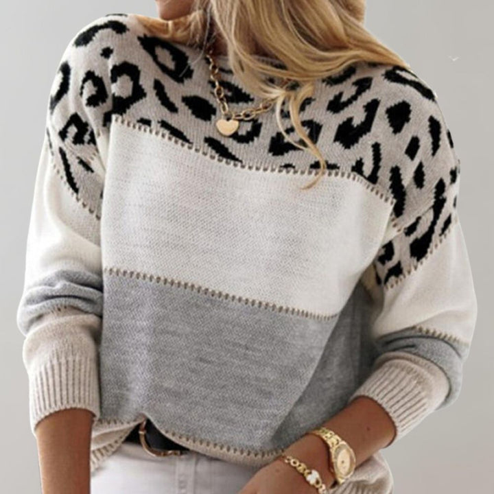 Roxanne | Leopard Print Knit Sweater