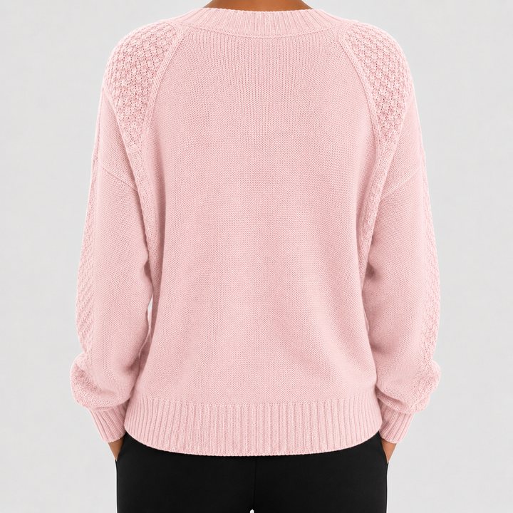 Raven | Cable Knit Button Cardigan
