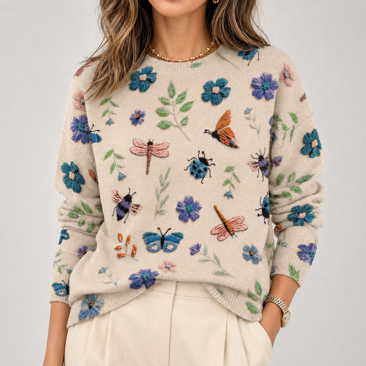 Bailey | Floral & Botanical Print Sweater