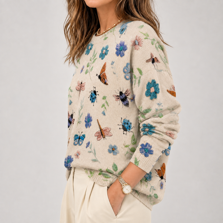 Bailey | Floral & Botanical Print Sweater