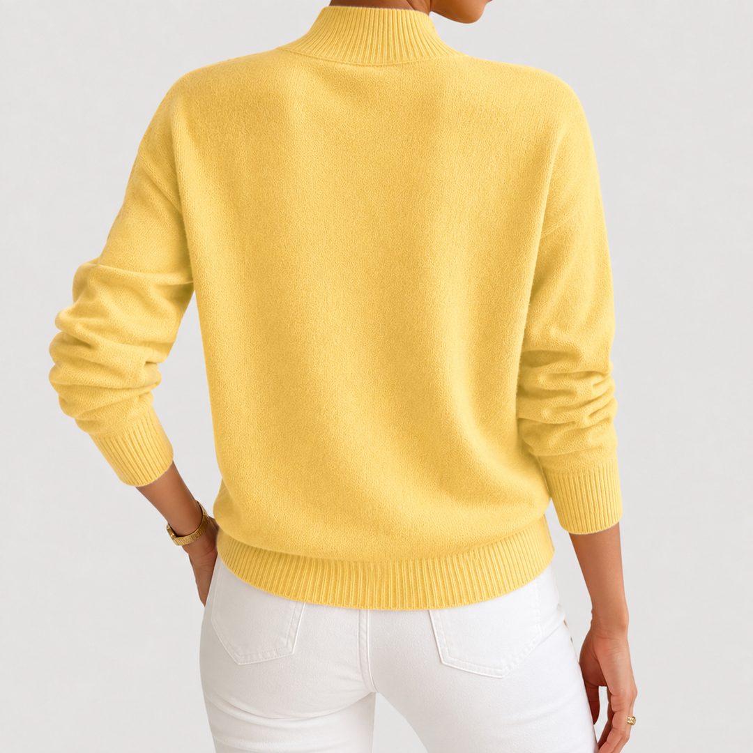Piper | Drop Shoulder Mock Neck Sweater