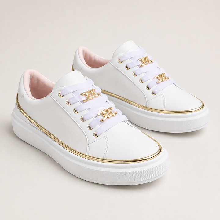 Arch Support Platform Lace-Up Sneakers