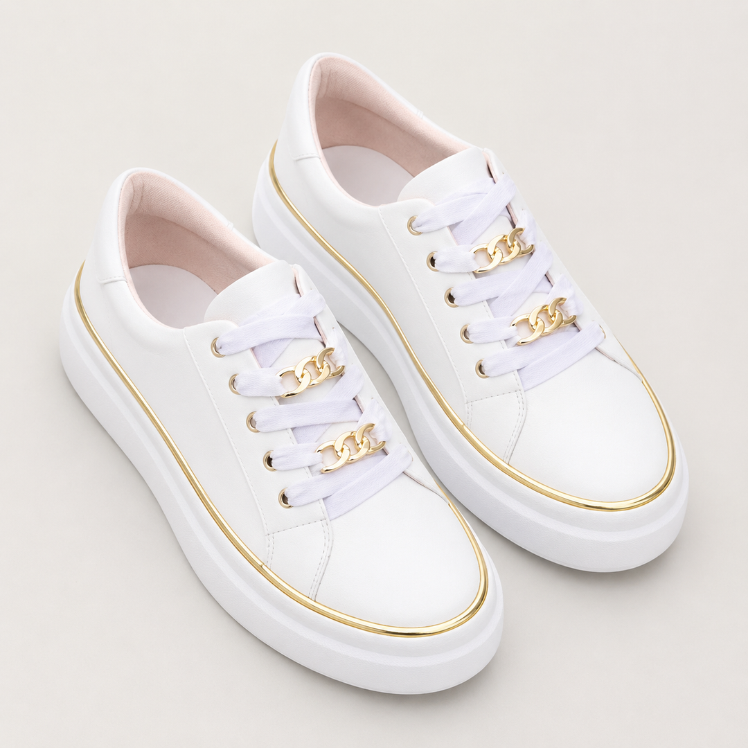 Arch Support Platform Lace-Up Sneakers