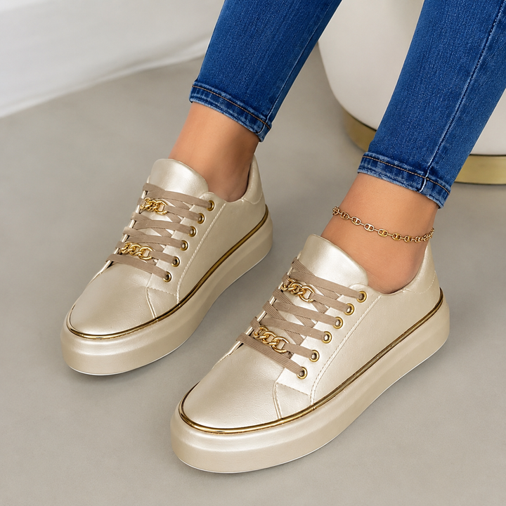 Arch Support Platform Lace-Up Sneakers