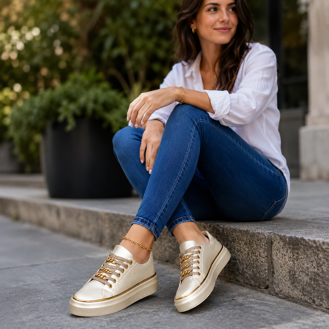 Arch Support Platform Lace-Up Sneakers