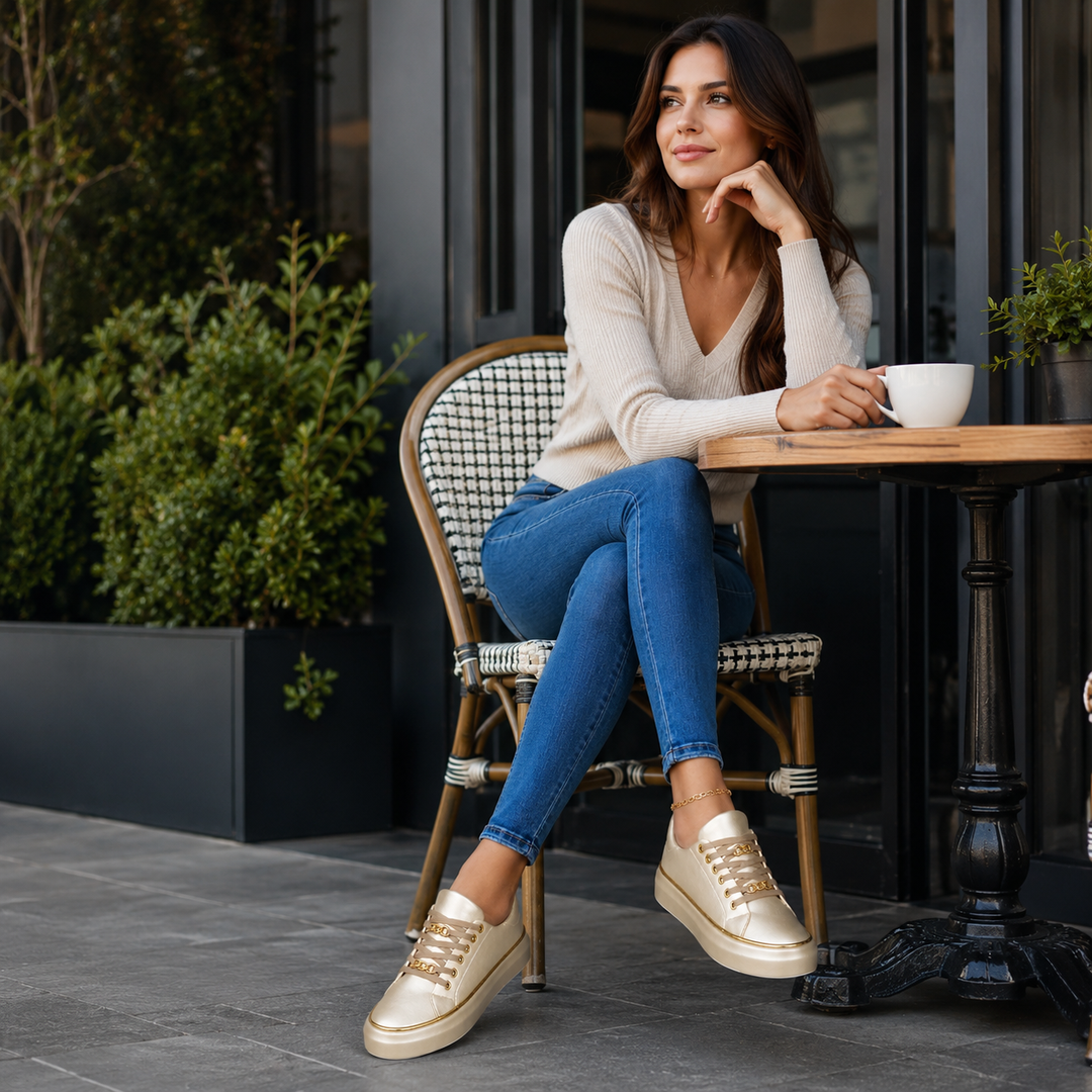 Arch Support Platform Lace-Up Sneakers