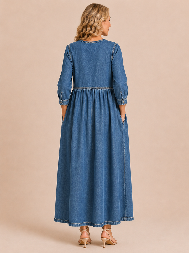Doreen | Denim Maxi Dress