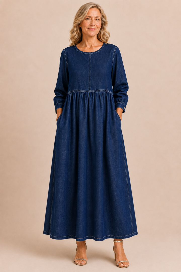 Doreen | Denim Maxi Dress