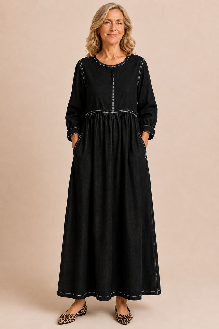 Doreen | Denim Maxi Dress