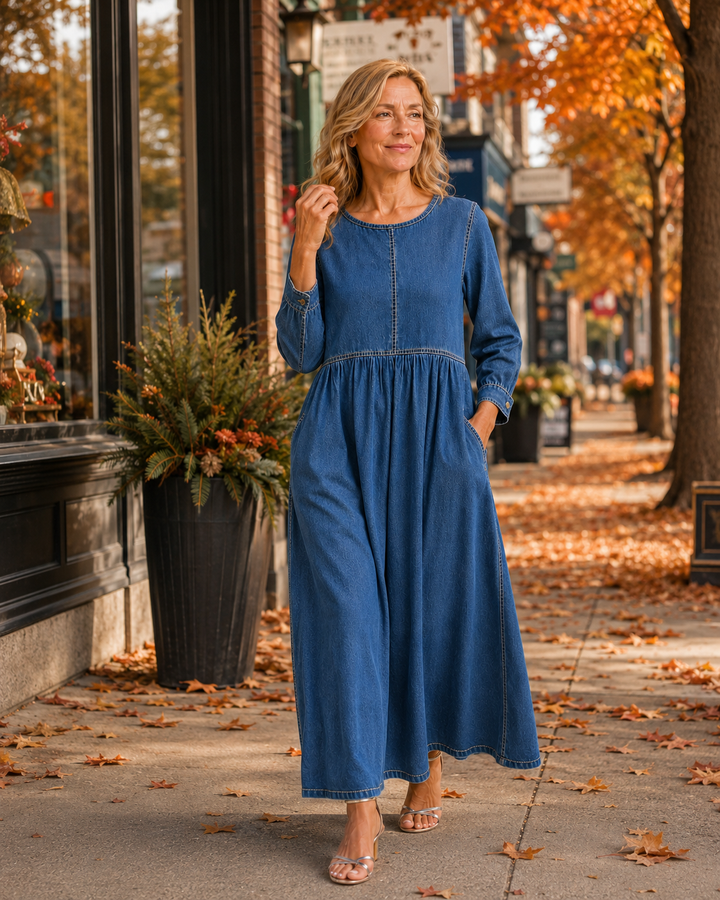 Doreen | Denim Maxi Dress