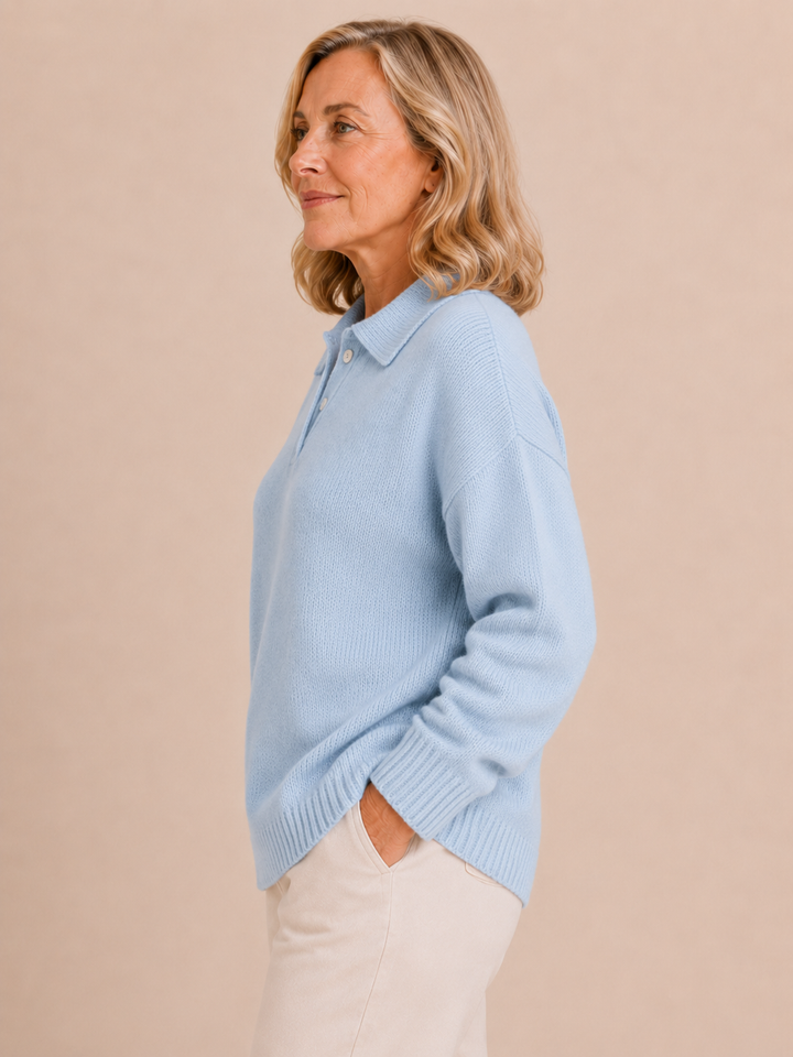 Olivia | Knit Polo Sweater
