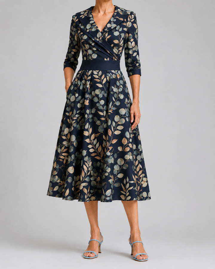 Eleanor | Vintage Fit and Flare Midi Dress