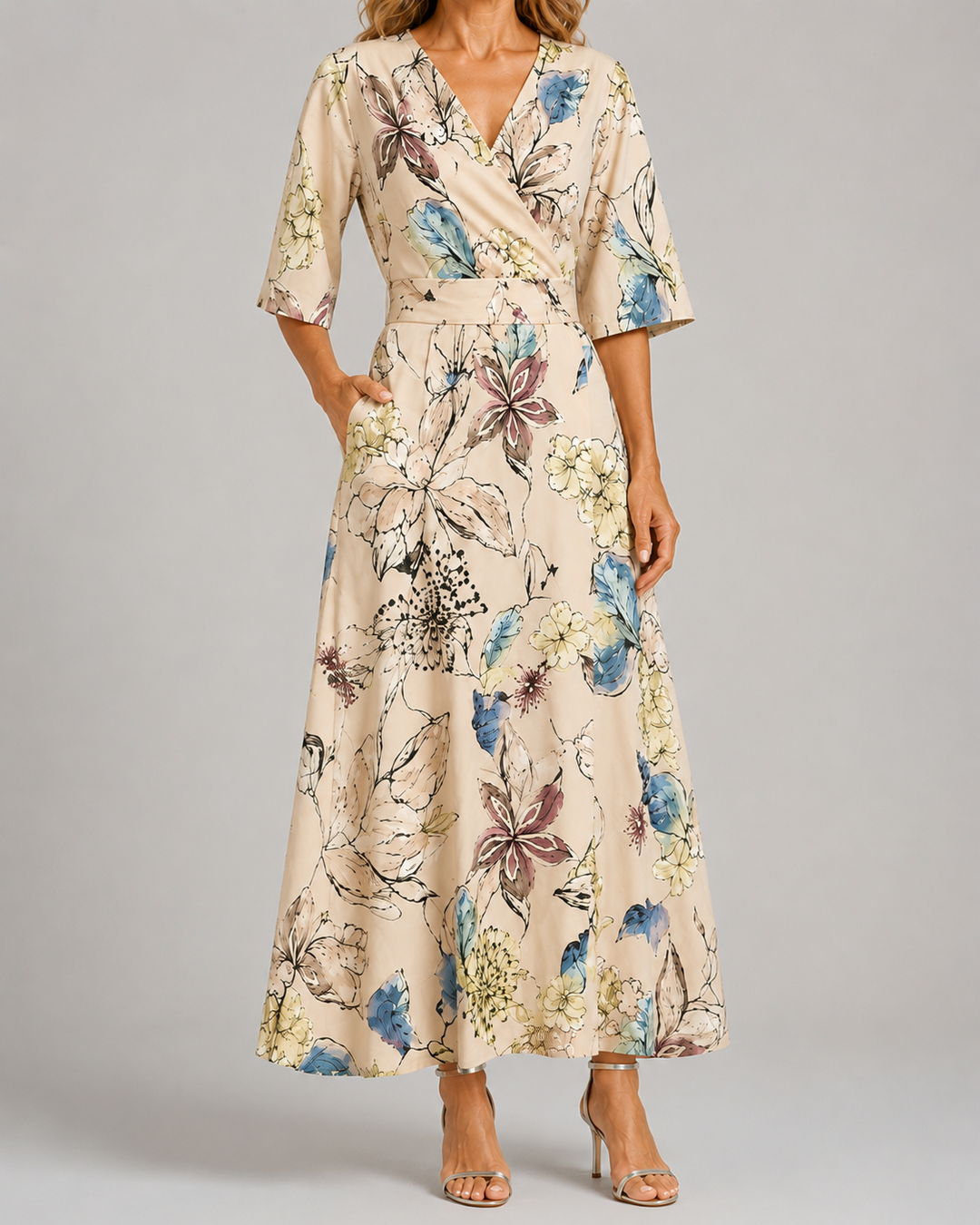 Constance | Floral Wrap Maxi Dress