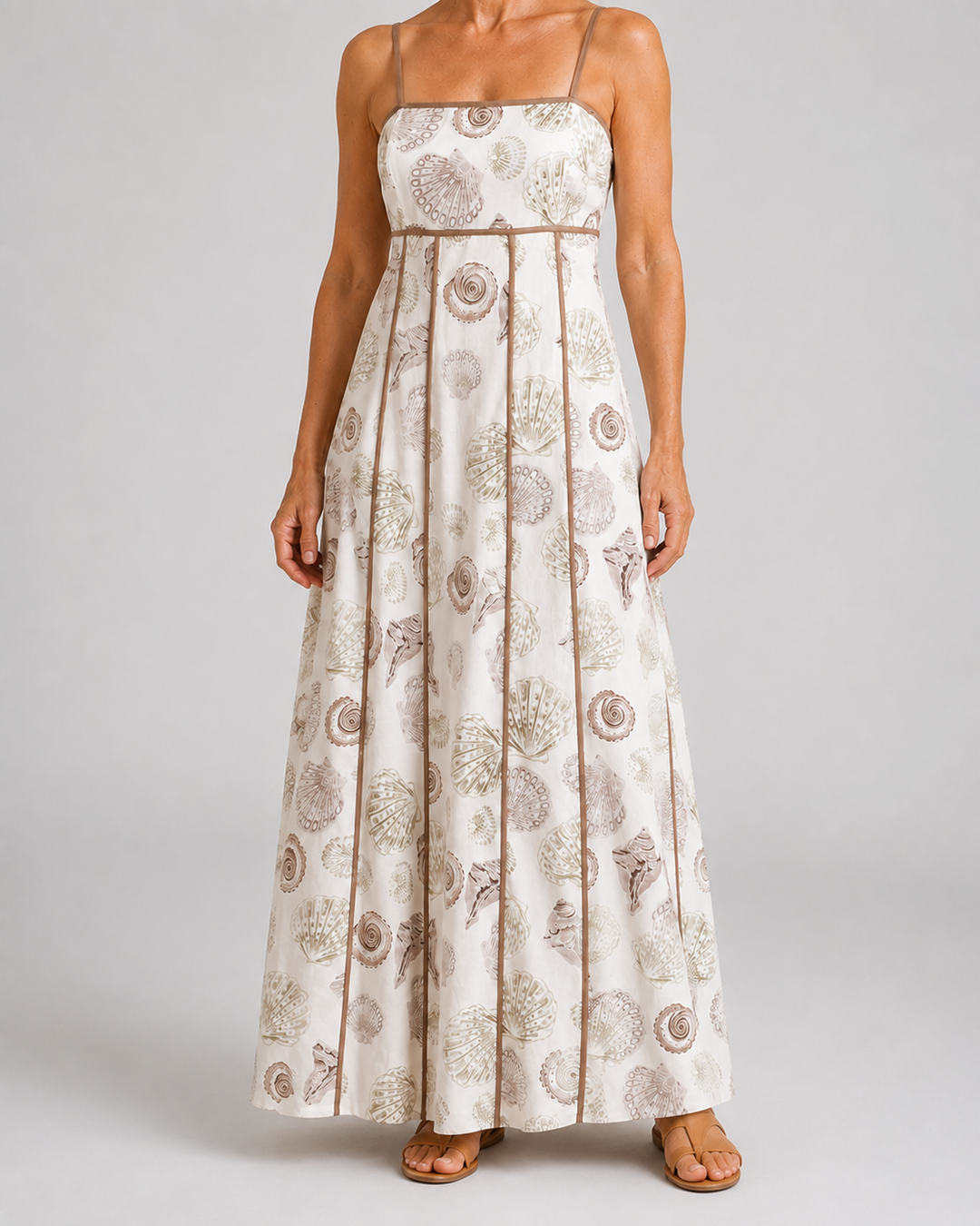 Brielle | Seashell Print Maxi Dress