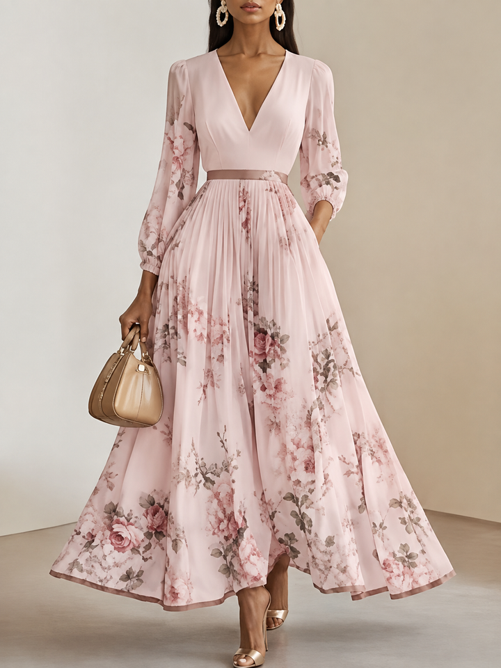 Ruth | Elegant Pleated Maxi Dress