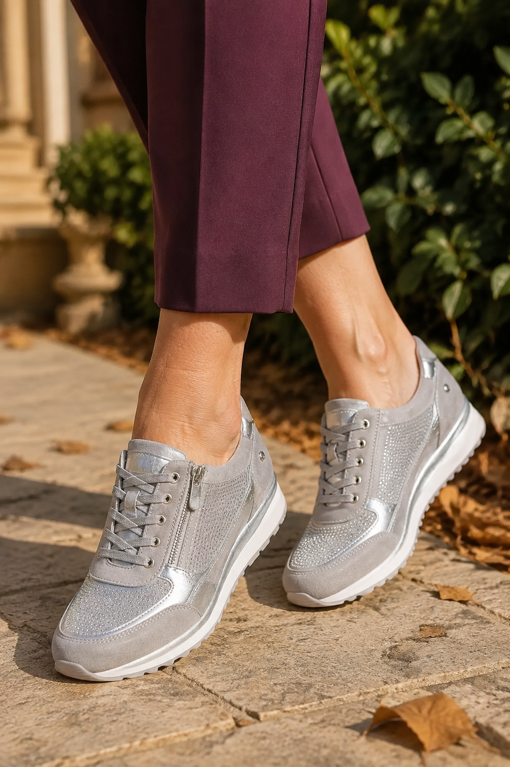 Sequin Hidden Wedge Sneakers
