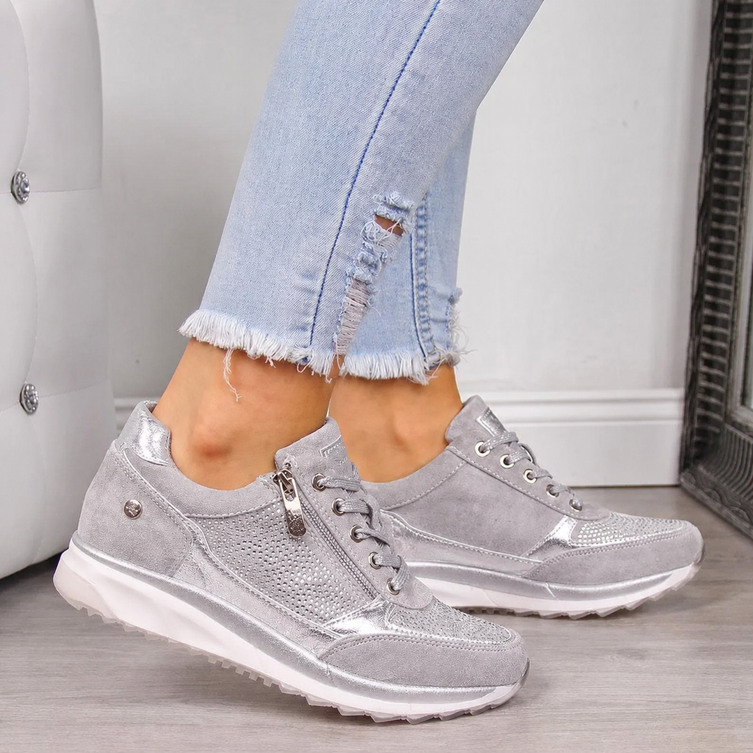 Sequin Hidden Wedge Sneakers