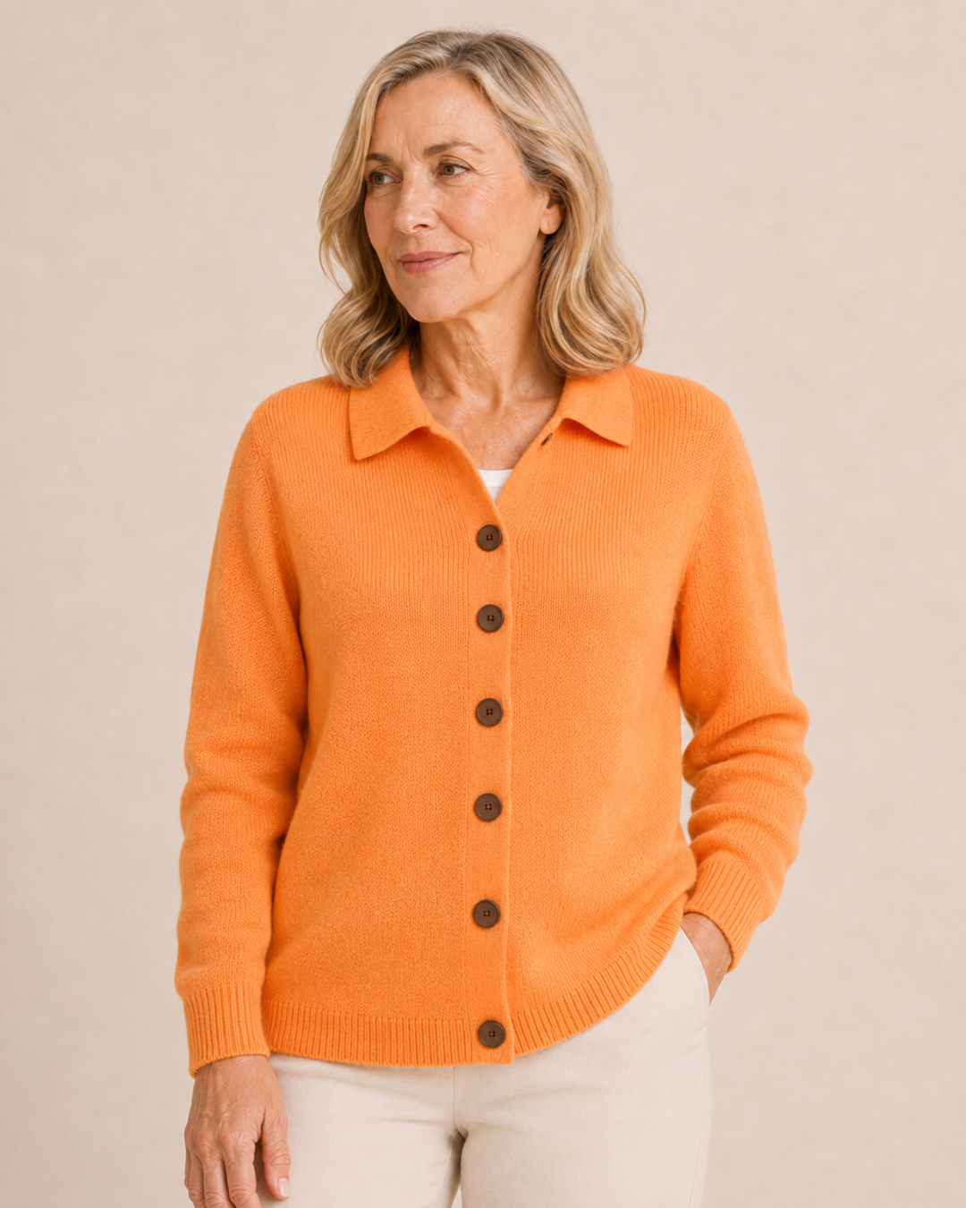 Maribel | Button-Up Knit Cardigan with Collar